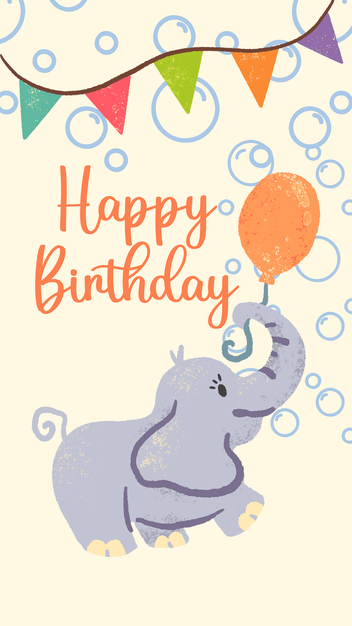 Happy Birthday! Birthday card for Kids - Moonzori