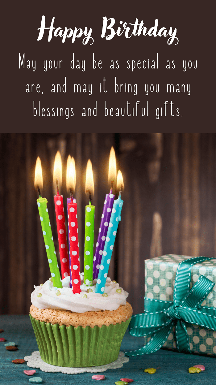 Happy Birthday. Birthday Image with Cake and Candles- Designed by WishesMoonzori