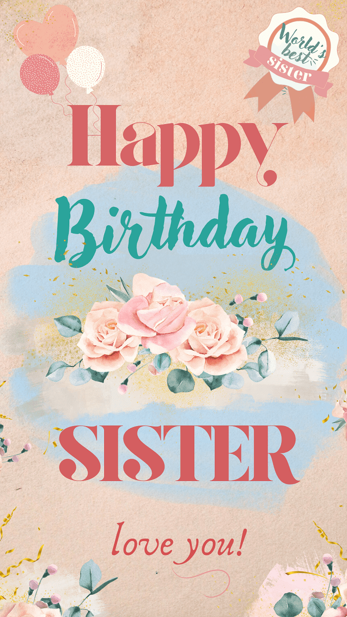 Happy Birthday, Sister - Moonzori Wishes