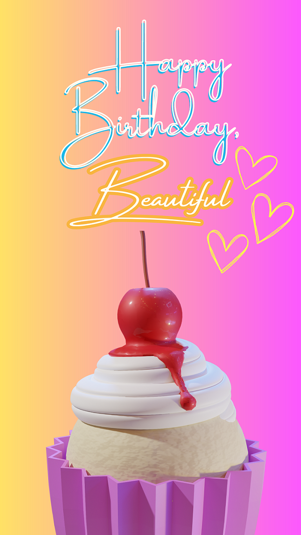 Happy Birthday, my Beautiful. Birthday Wishes and Images for Girlfriend - Moonzori Wishes