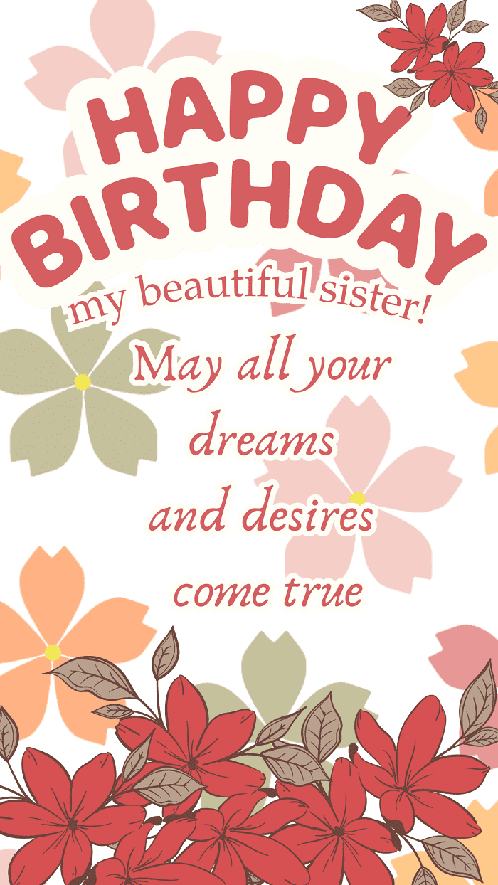 Happy Birthday. Birthday Image for Sister - Moonzori Wishes
