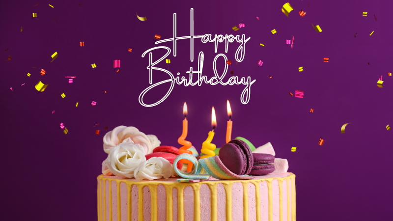 Happy Birthday Image with Cake. Short Birthday Wishes, Messages and Images for a Woman - Moonzori Wishes